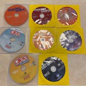 Nintendo Wii Lot Of 8 Games Dancing Glee Karaoke American Idol Dance Kids